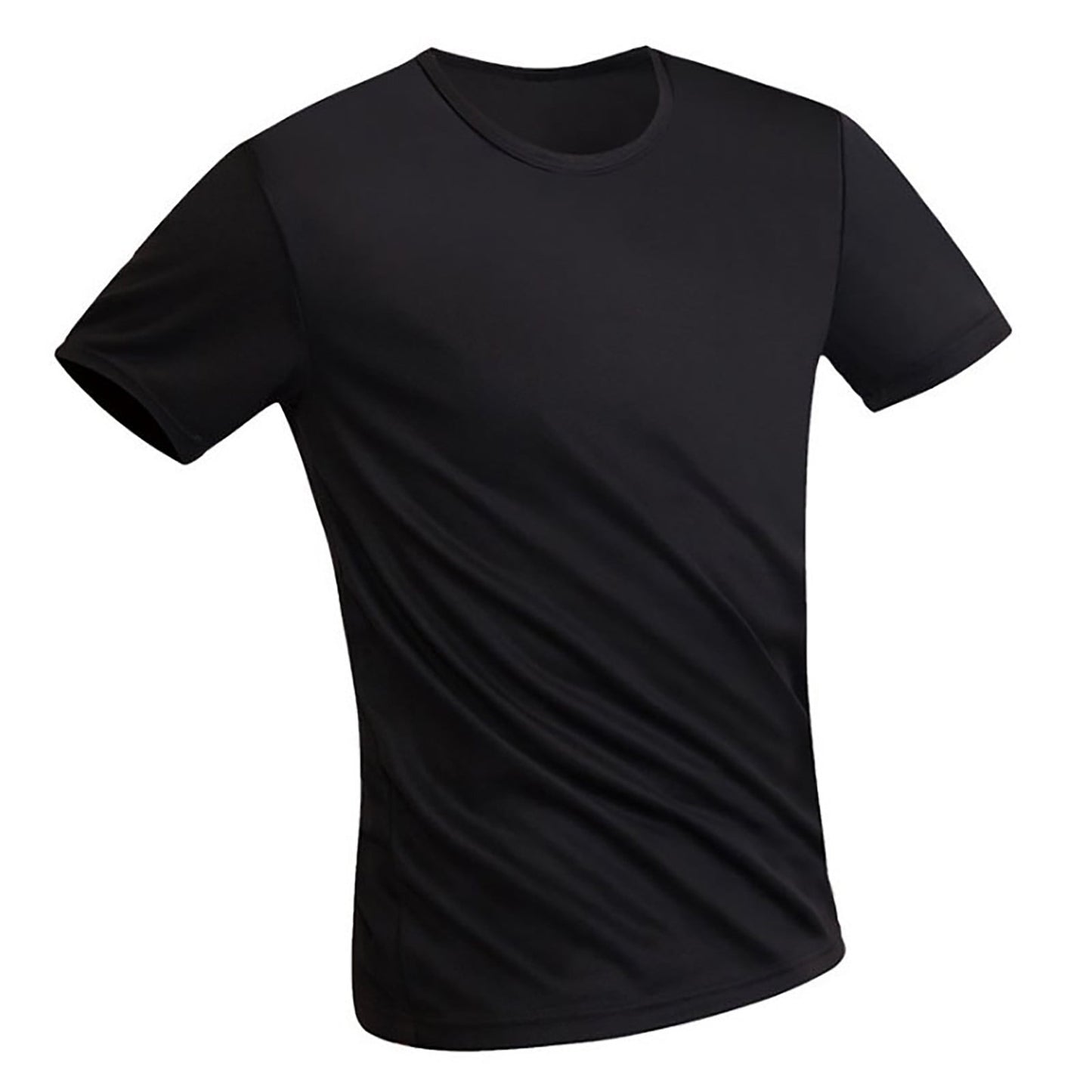 Men’s Performance Black T-Shirt – Short Sleeve Moisture-Wicking Athletic Top